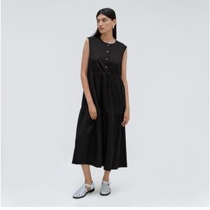 Everlane Dresses | Everlane The Tiered Midi Dress Small Black Sleeveless